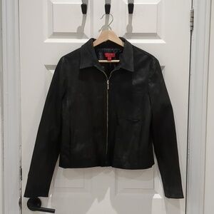 BCBG faux leather jacket